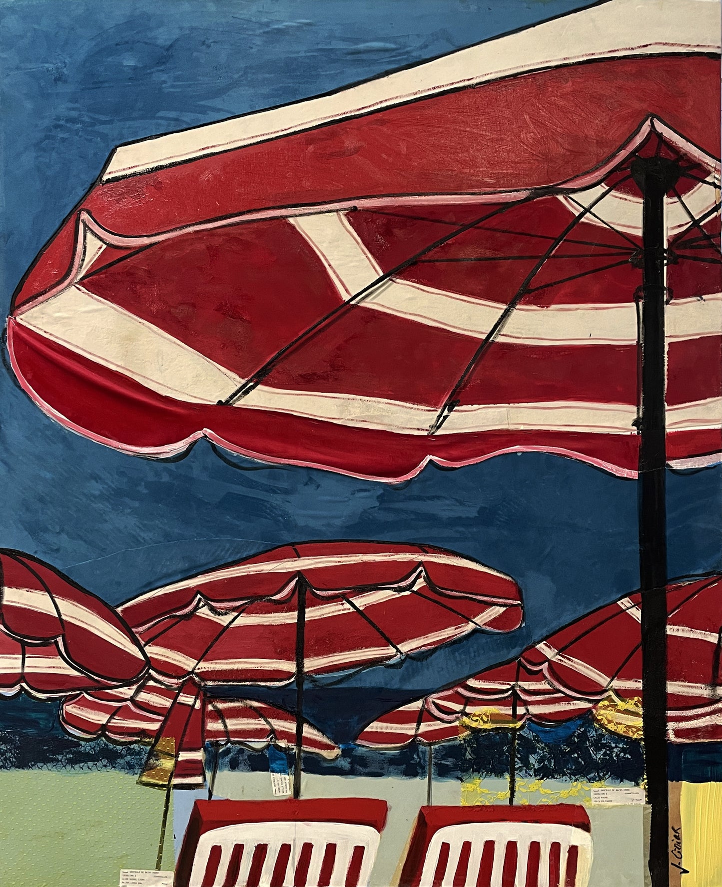 Parasols rouges