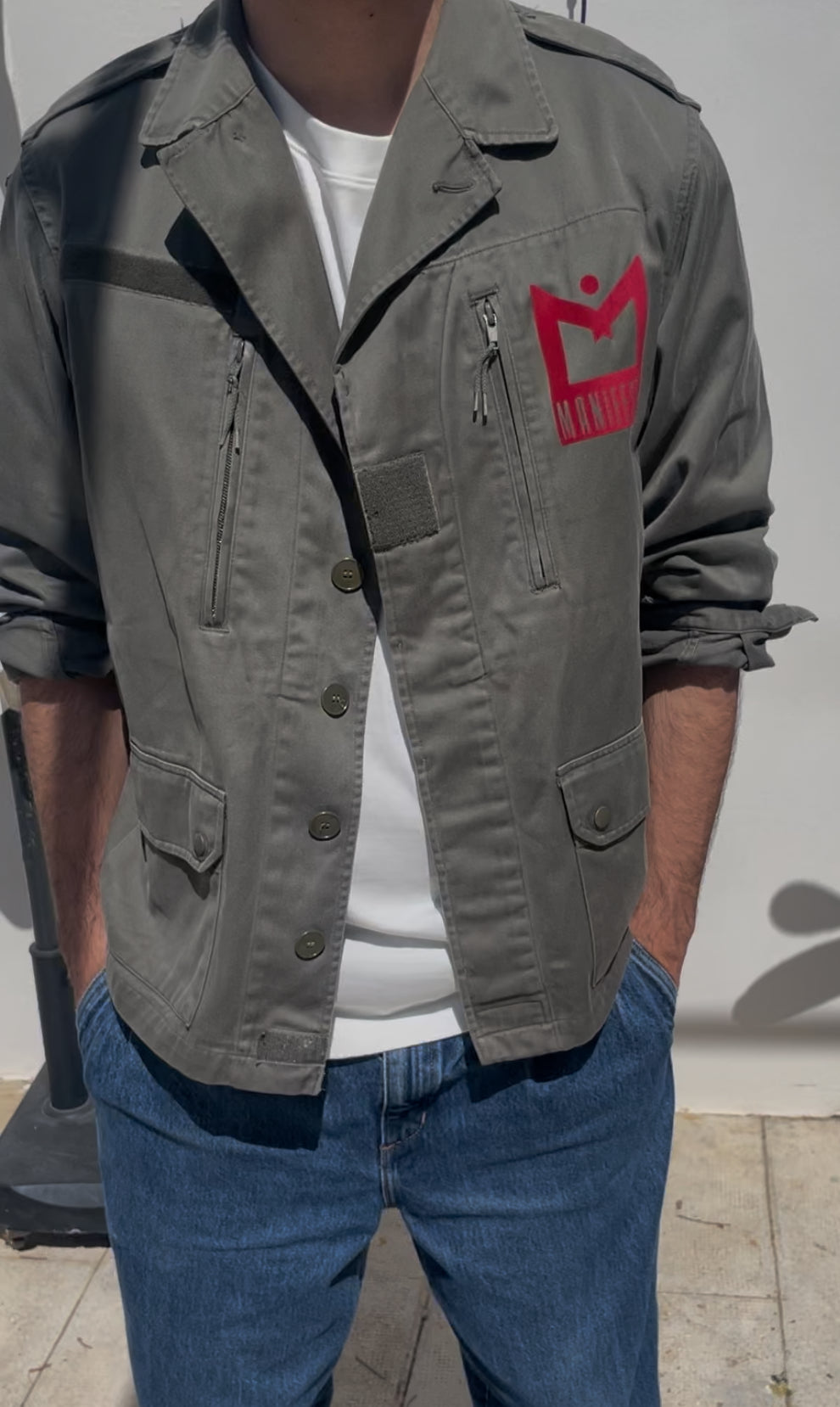Veste vintage “Taureau Solaire” – Édition Unique