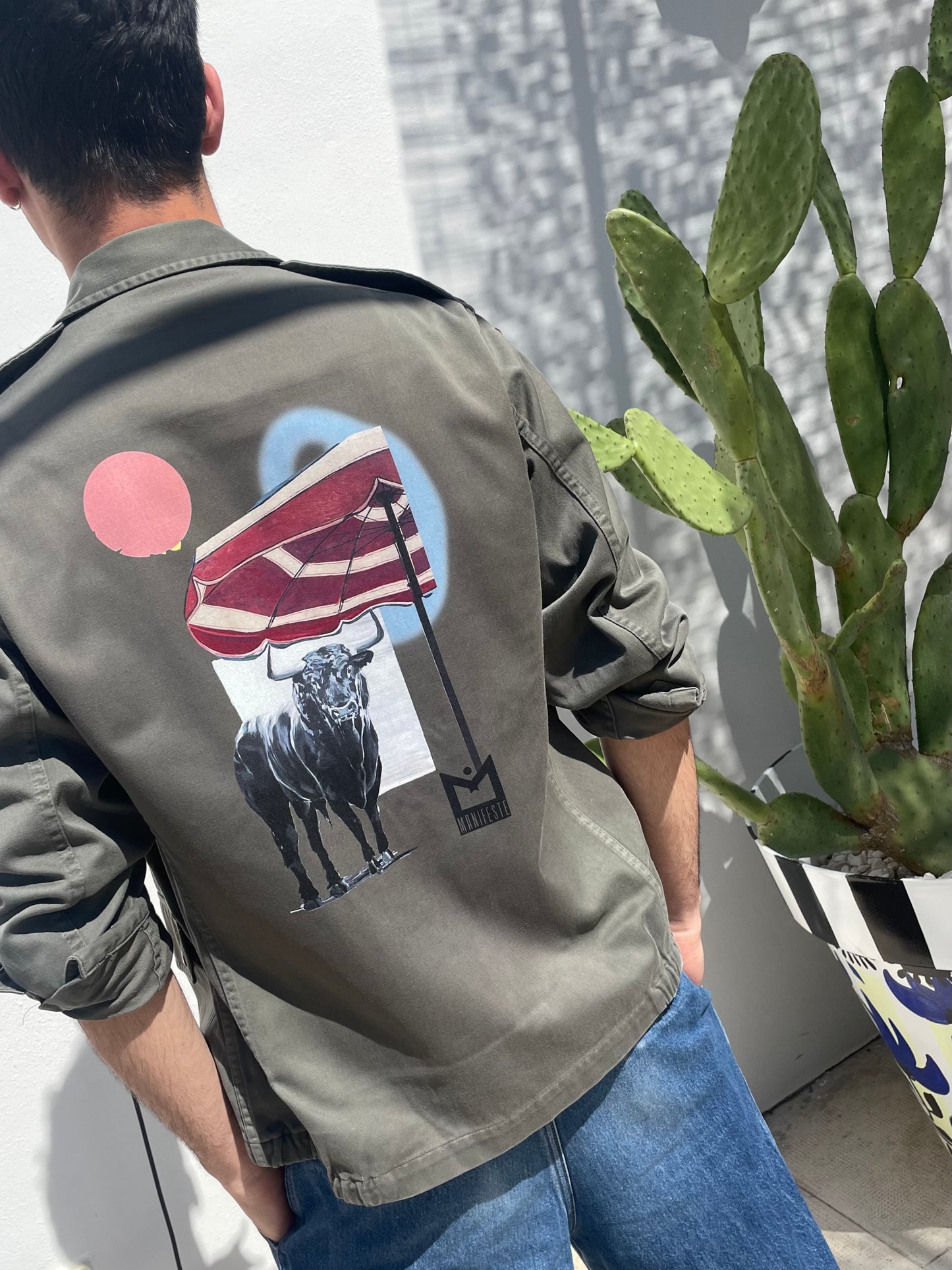 Veste vintage “Taureau Solaire” – Édition Unique